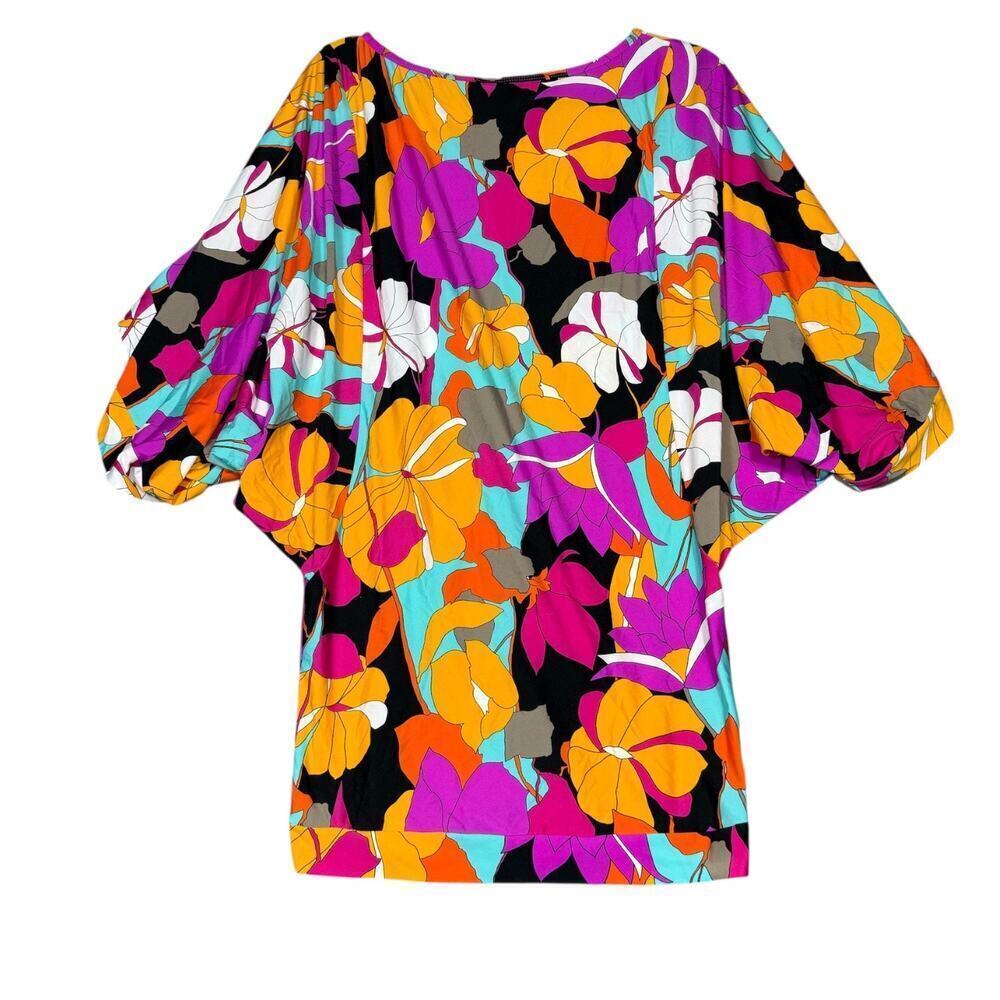 Trina Turk Gemini Floral Swim Tunic Cover-Up S/P - Picture 4 of 6